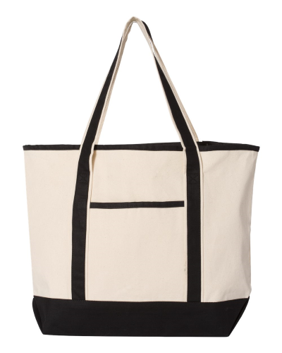 Q-Tees - 34.6L Large Canvas Deluxe Tote front Thumb Image