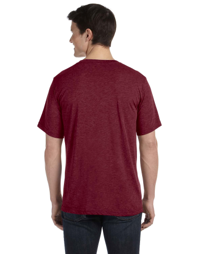 Unisex Triblend Short-Sleeve V-Neck T-Shirt Back Thumbnail | Custom Apparel Canada