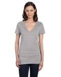 Ladies' Jersey Short-Sleeve Deep V-Neck T-Shirt front Thumb Image