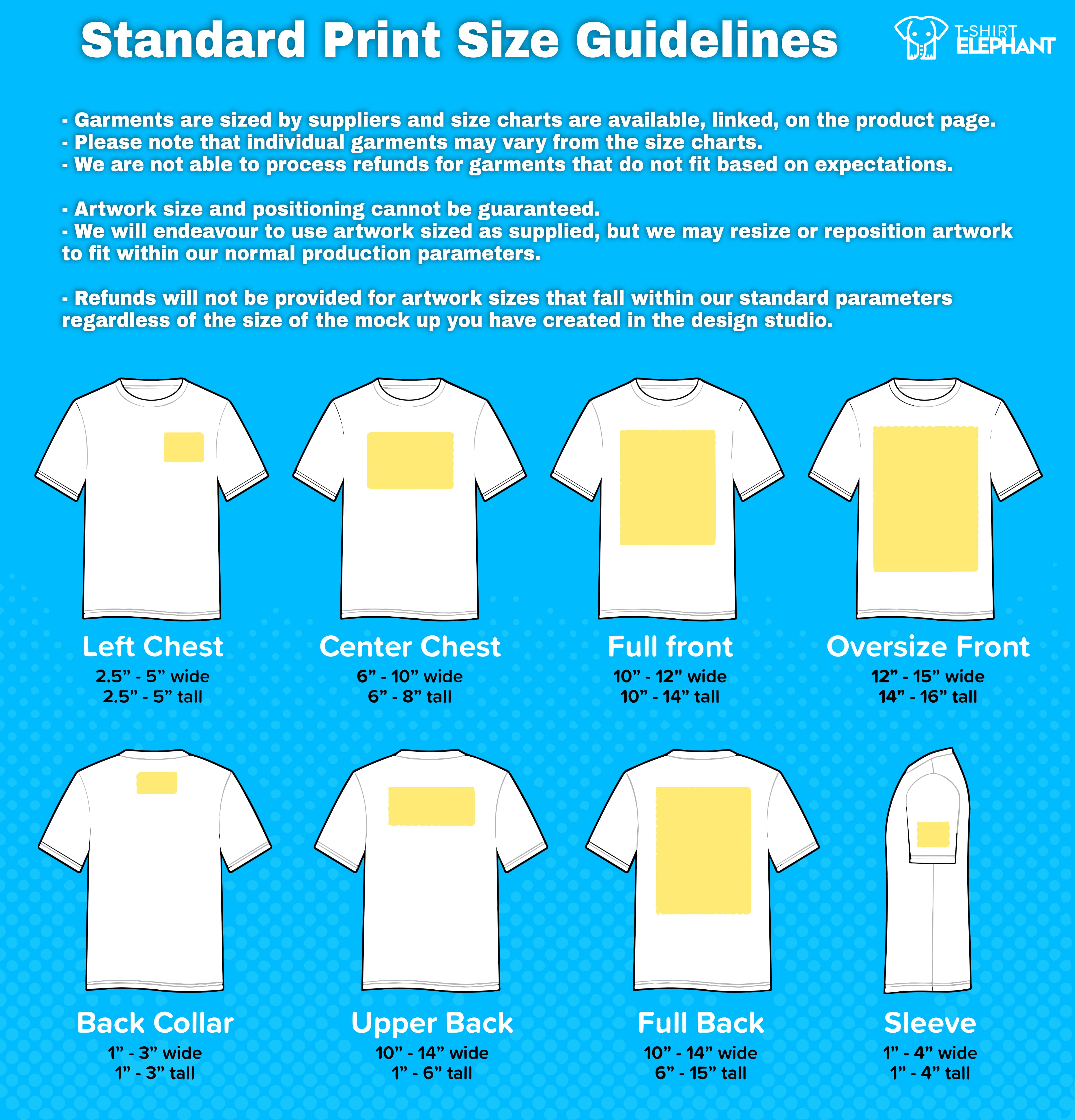 Standard Print Size Guidelines