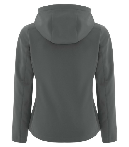 COAL HARBOUR® ESSENTIAL HOODED SOFT SHELL LADIES' JACKET back Thumb Image