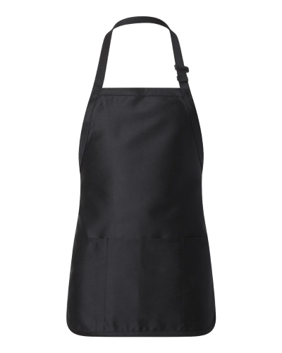 Q-Tees - Full-Length Apron with Pouch Pocket front Thumb Image