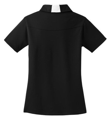 Coal Harbour® Snag Resistant Tricot Colour Block Ladies' Sport Shirt back Thumb Image